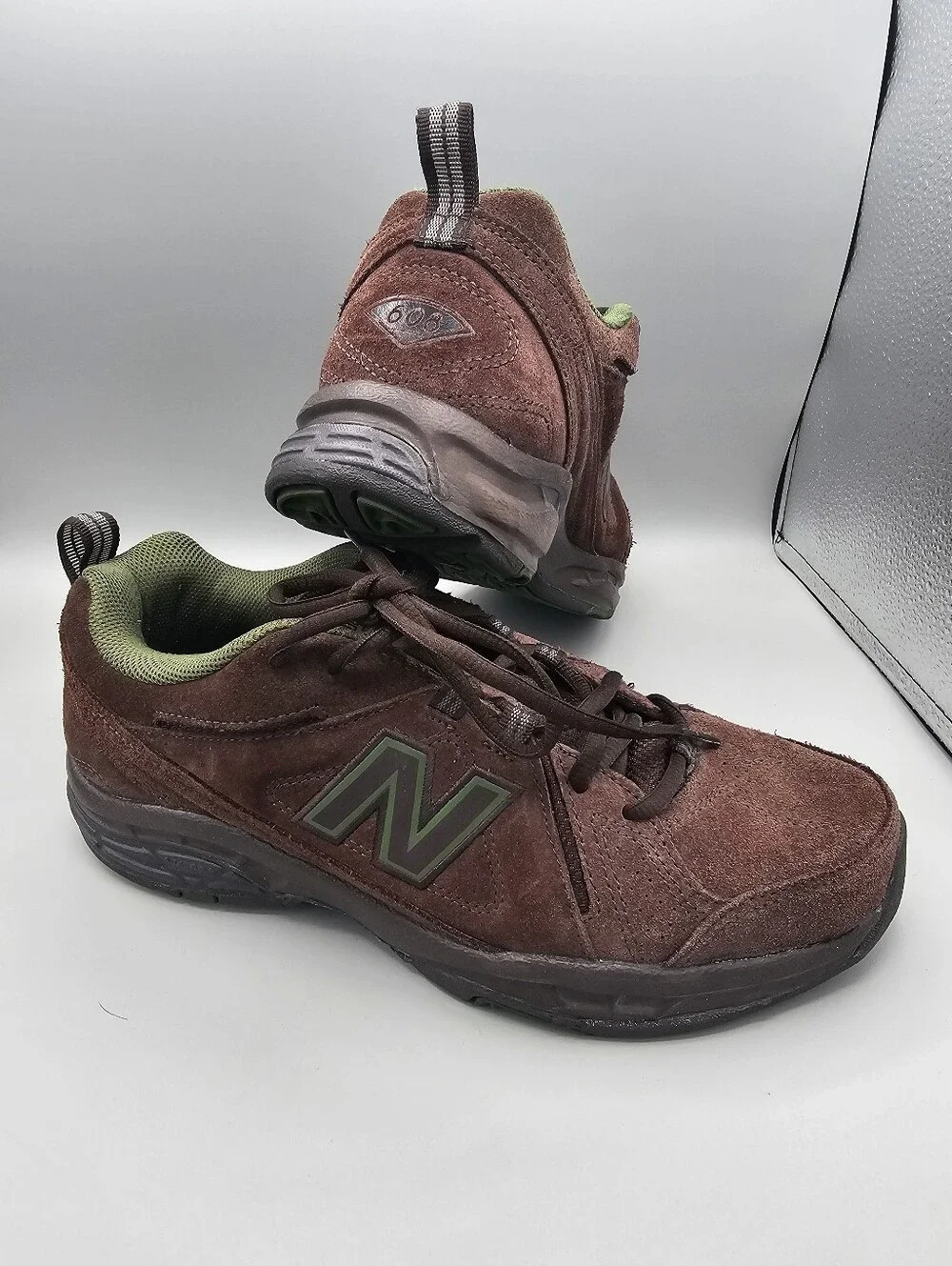 New Balance 608 v3 Brown Suede Green Shoes Sneakers MX608V30 Size 9 D Mens Shoes